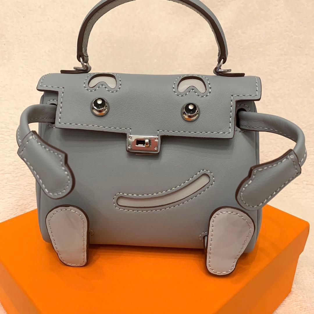 ミニケリードールバッグ ブルーグレー