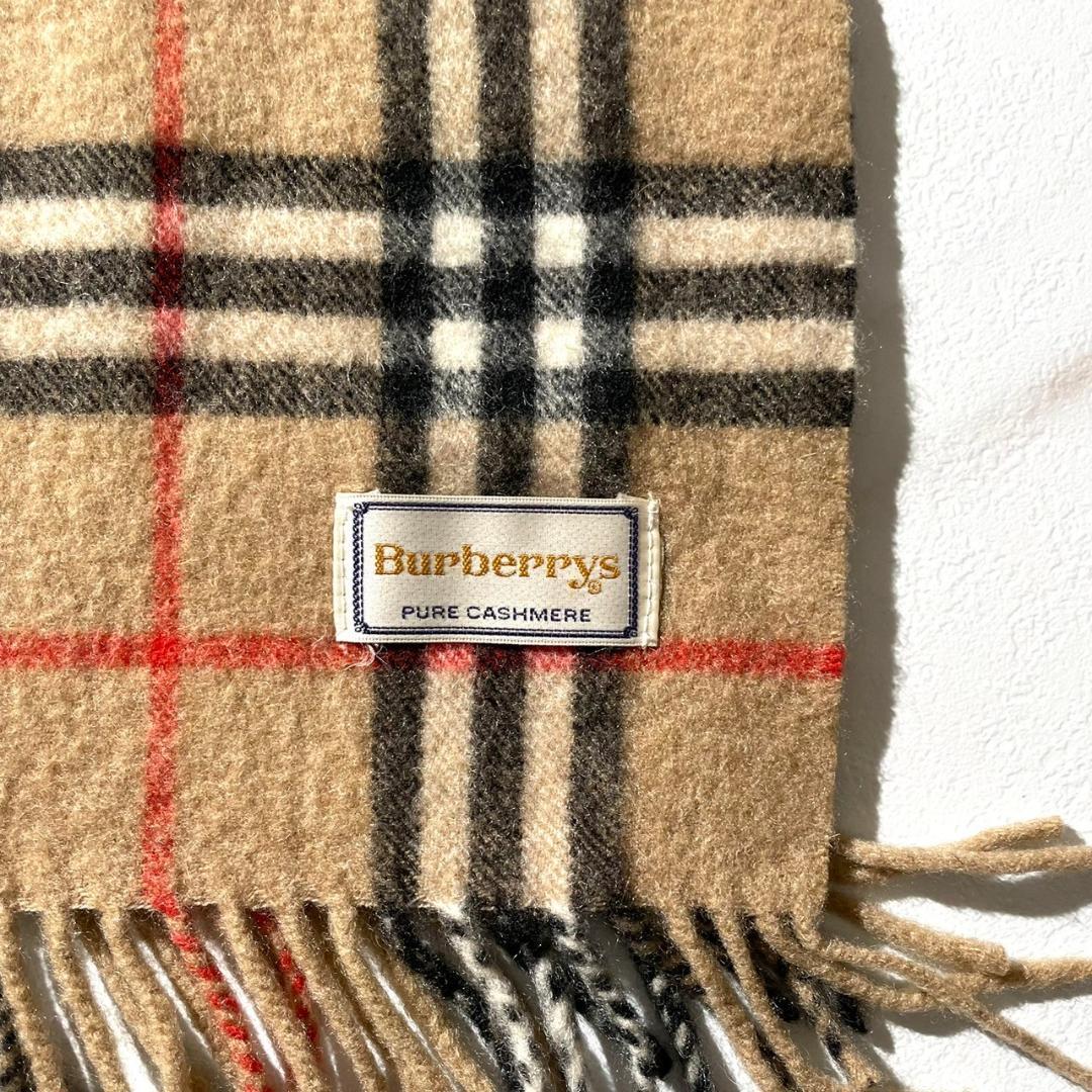 極美品✨バーバリー マフラー ノバチェック カシミヤ100％ 英国製 ベージュ