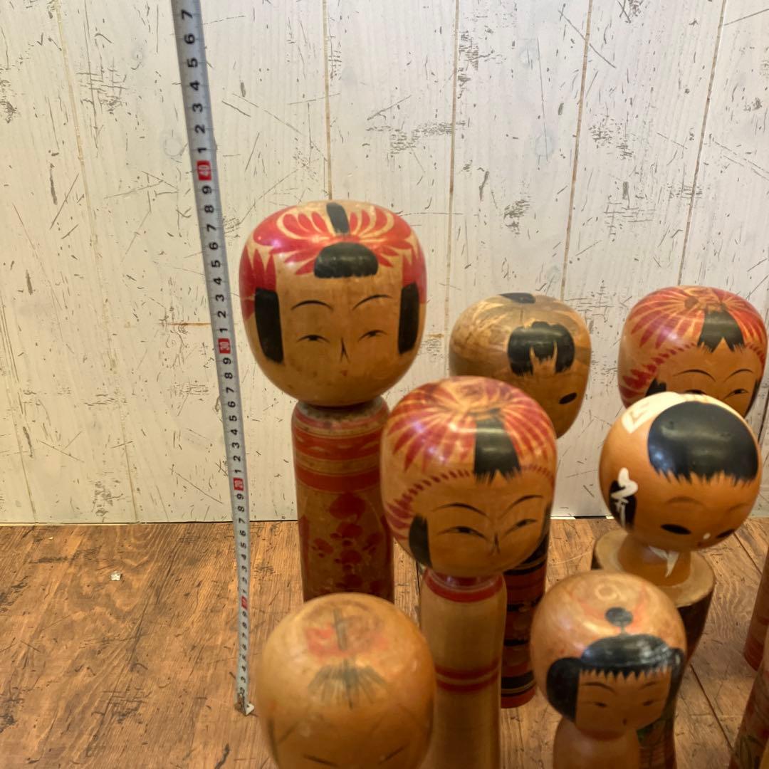 昭和レトロ こけし 小芥子 20体セット セット売り まとめ売り 木製 郷土人形