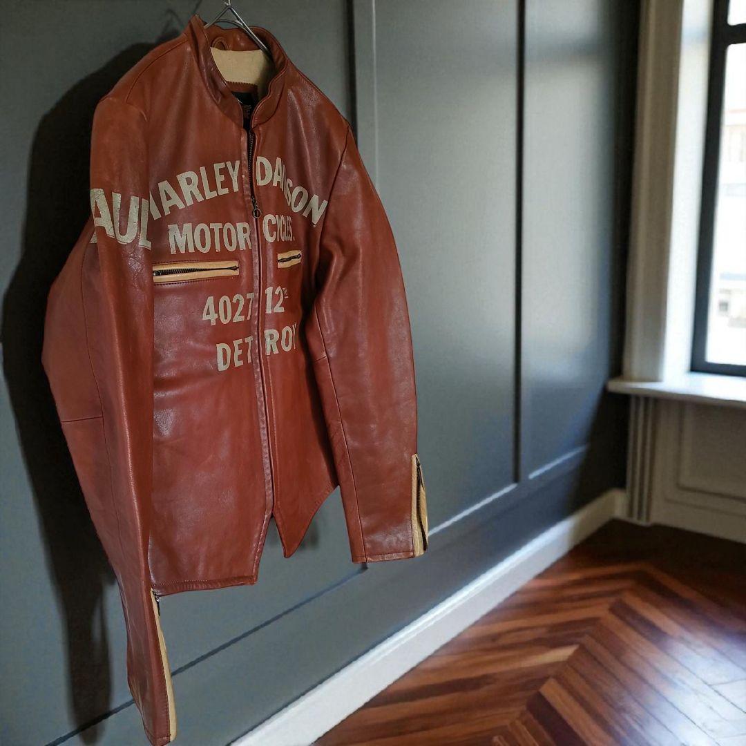 希少 ハーレーダビッドソン MOTOR CYCLESレザー ライダースジャケット