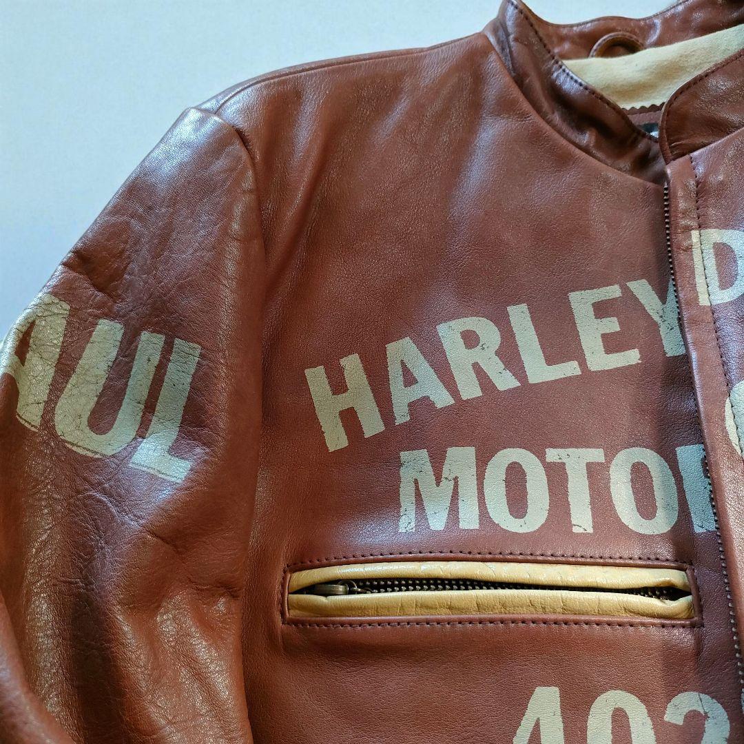 希少 ハーレーダビッドソン MOTOR CYCLESレザー ライダースジャケット