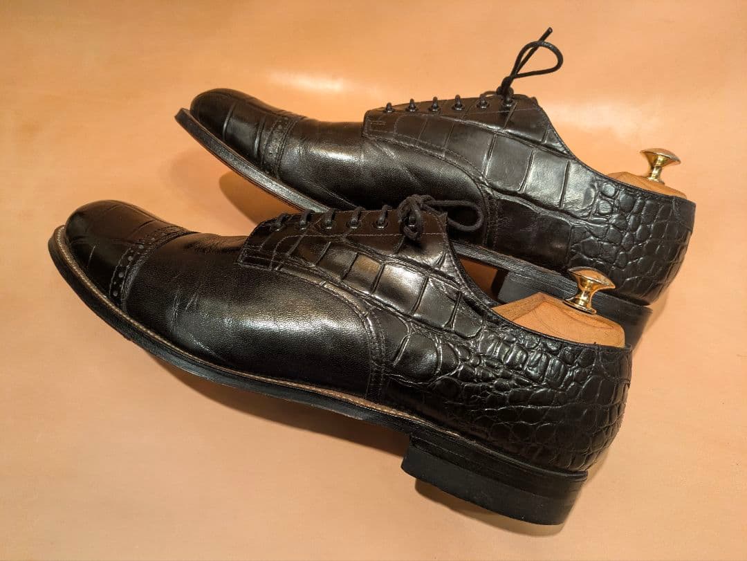 STACY ADAMS キャップトゥ クロコダイル US9.5D