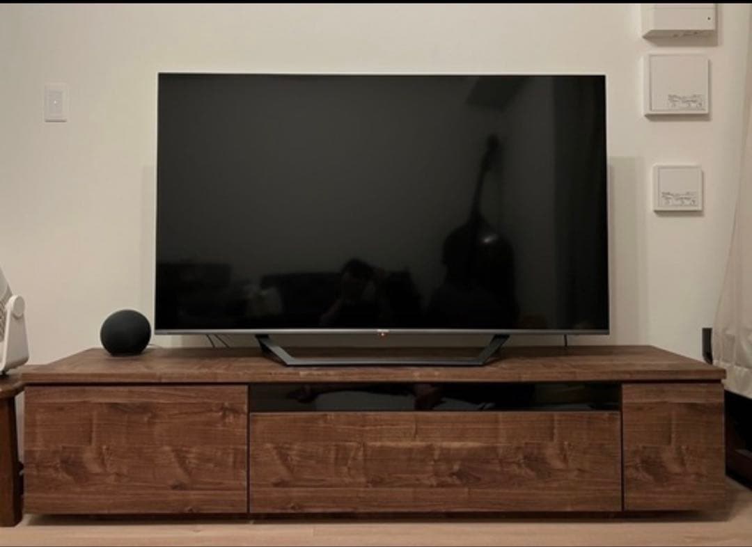 超美品テレビ台 180ローボード 日本製 完成品引き出し付き ウォルナット