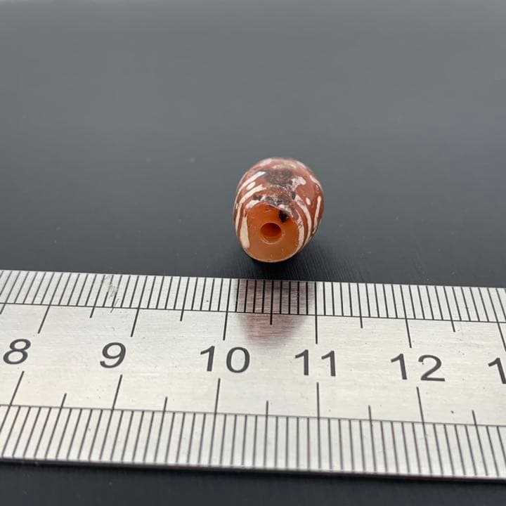 【アンティーク ビーズ】エッジドカーネリアン ビーズ 16.4mm