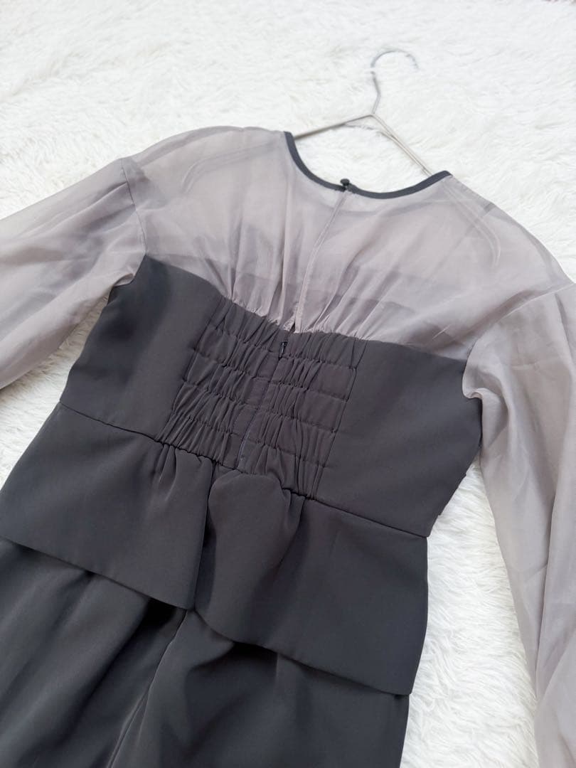 タグ付✨ ANDRESD キャンディスリーブ ビスチェ ワンピース オーガンジー