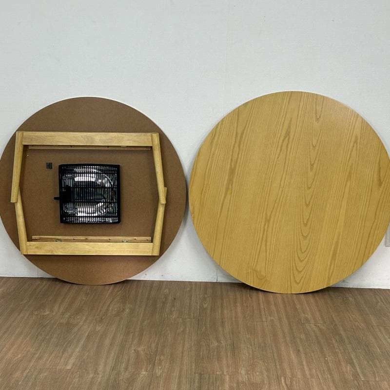 【新品】天然木BIG折れ脚　円形こたつ100NA【OUTLET】
