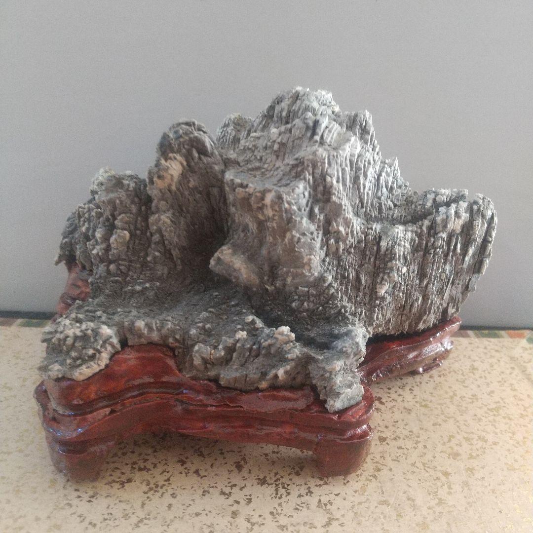 自然石/山形石/木製台座付き