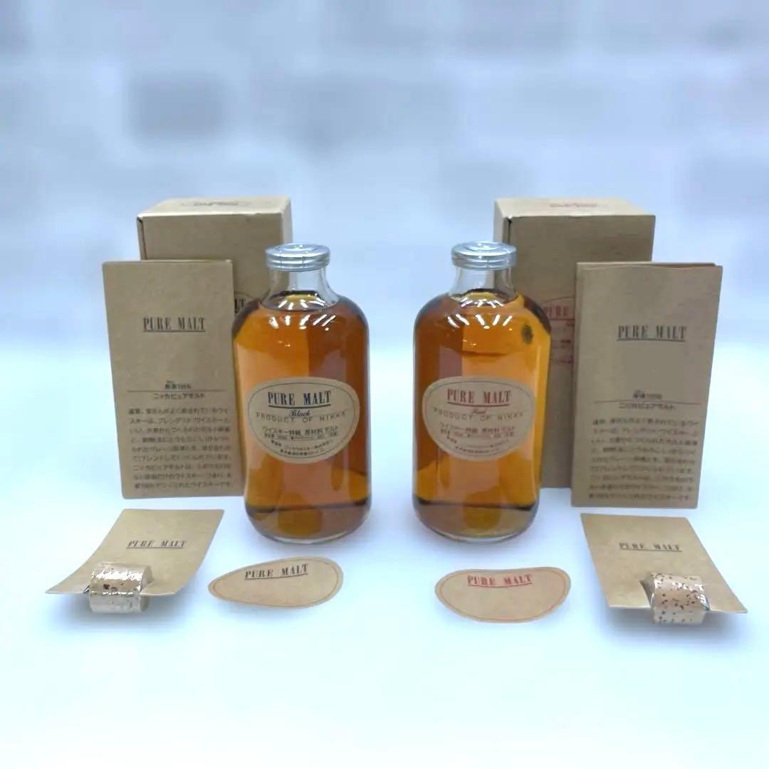 ニッカ ピュアモルト ブラック レッド ウイスキー 500ml 2本セット