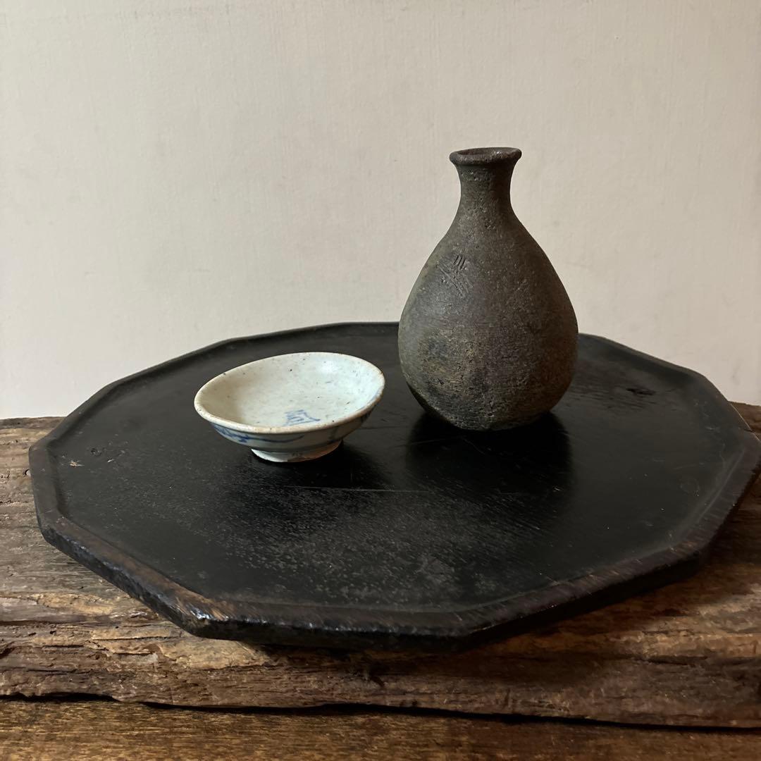 李朝染付盃　分院　白磁　ぐい呑み　猪口　アンティーク　酒器　朝鮮古陶磁　白洲正子