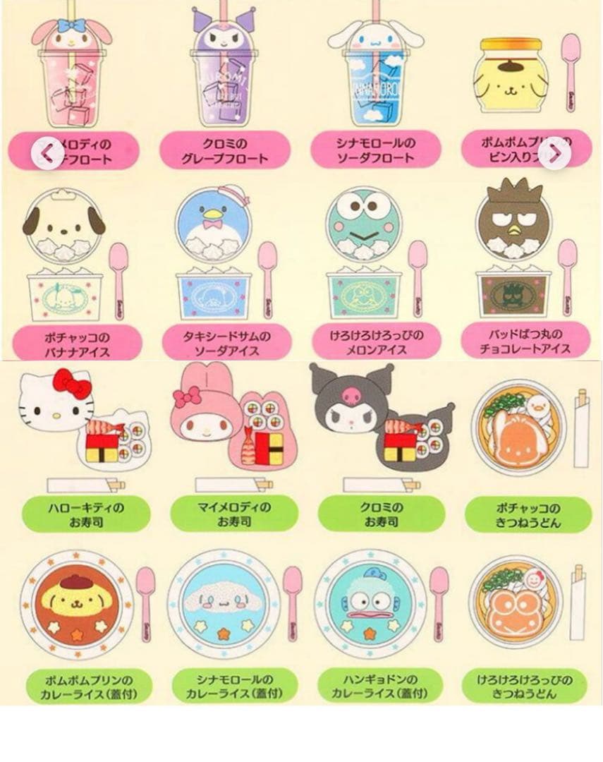 サンリオ キャラクター シークレット マスコット デリバリー風 フード スイーツ