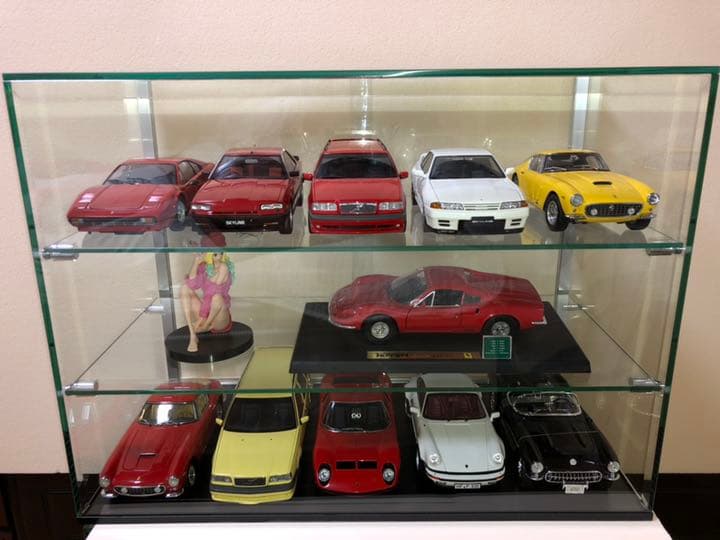 高級ガラスケース☆フィギュア☆1/18☆ミニカー☆ガラスケース☆コレクション☆A