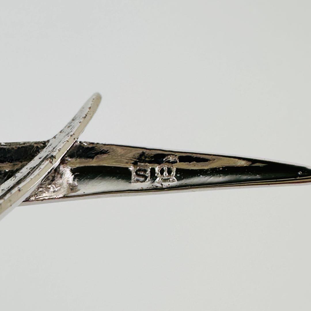 タサキ パール付きシルバーブローチ　コサージュ　アクセサリー　ロゴ