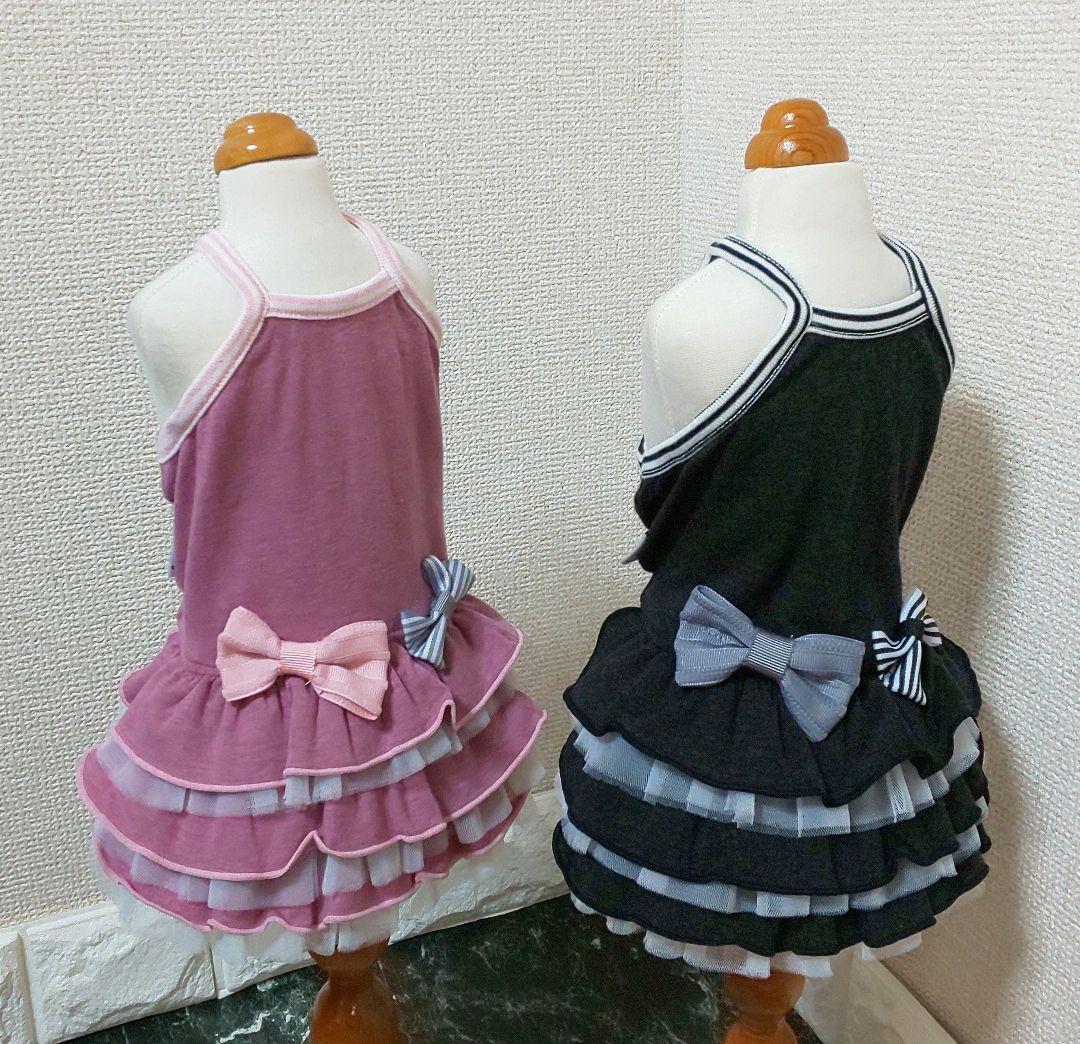 THEfancys テラヘルツ2wayフリフリワンピ ブラック＋ピンク