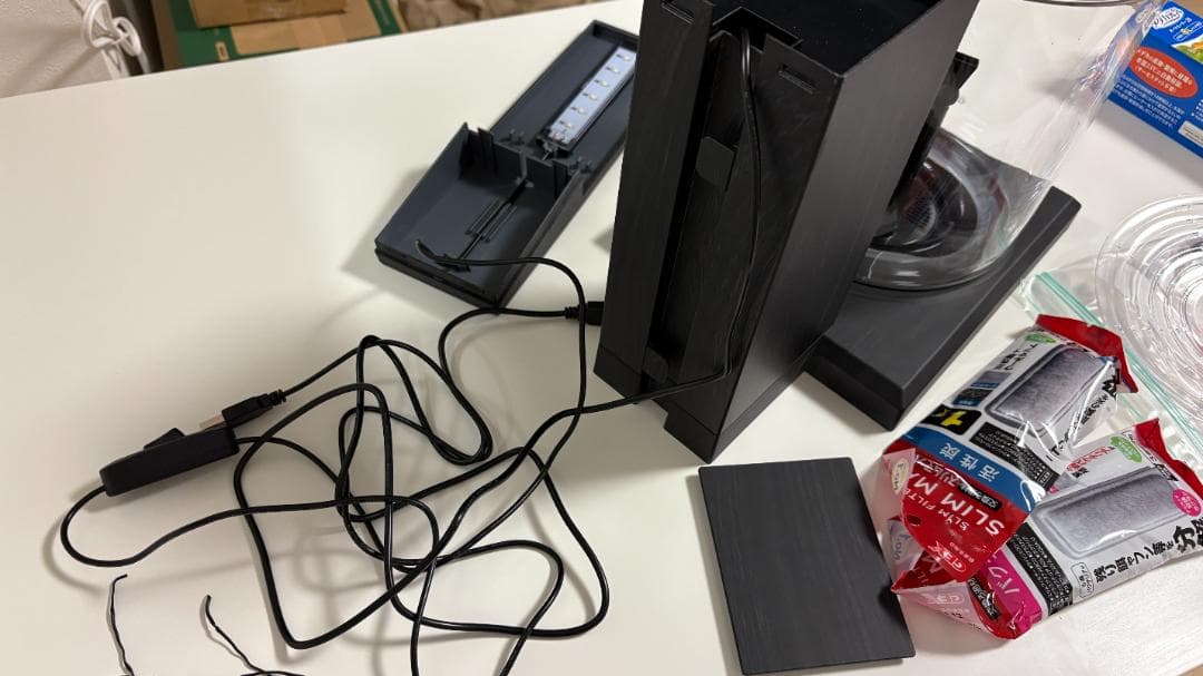 GEX ペルコ　チャコールブラック　小型水槽　付属品・おまけ有