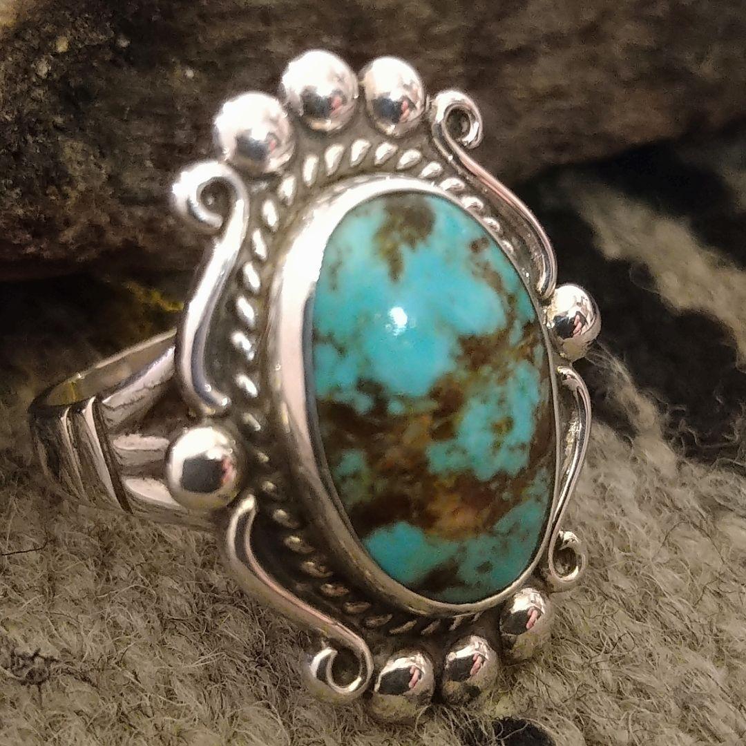 アクセサリー Navajo Vtg Fred Harvey Turquoise Ring