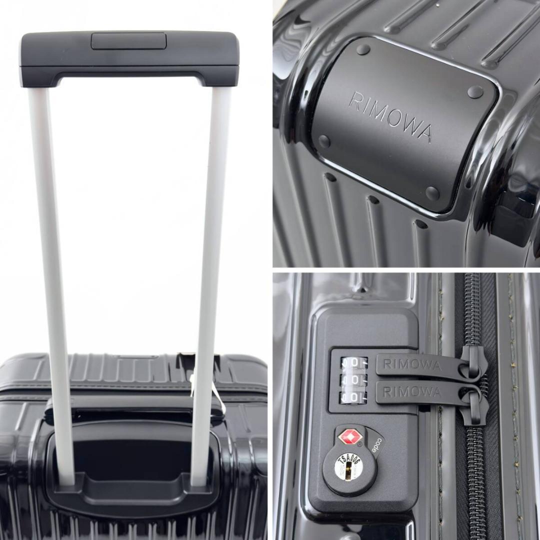 未使用級 リモワ エッセンシャルチェックインM 黒 60L 4輪 TSAロック
