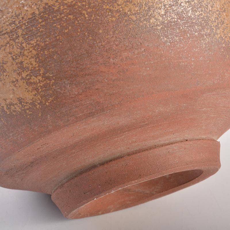 伊部焼　金重陶陽作　茶碗　分銅印　共布　潮香庵陶秀（山本陶秀）識箱　VR7536