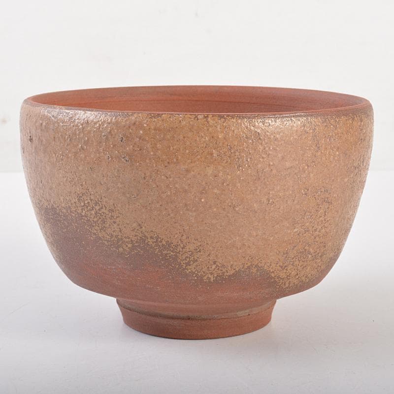 伊部焼　金重陶陽作　茶碗　分銅印　共布　潮香庵陶秀（山本陶秀）識箱　VR7536