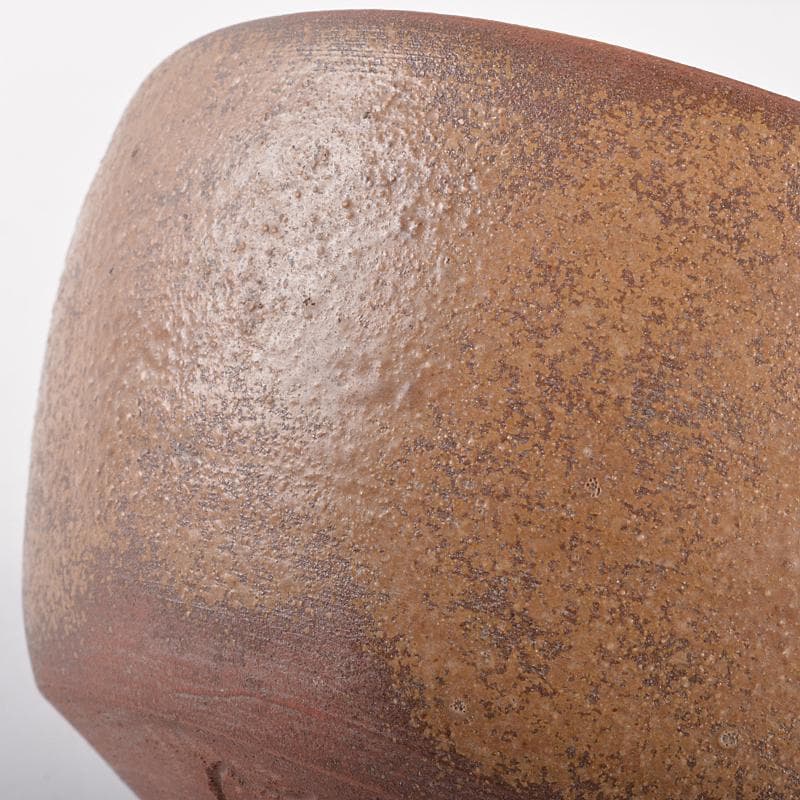 伊部焼　金重陶陽作　茶碗　分銅印　共布　潮香庵陶秀（山本陶秀）識箱　VR7536