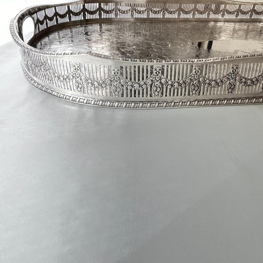 【Viners】 ギャラリートレー 56cm 【シルバープレート】 特大型