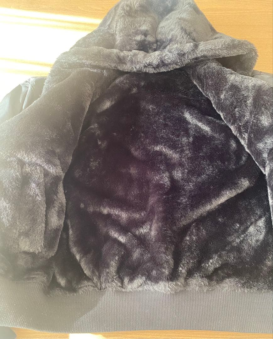 美品 ZARA リバーシブルボンバージャケット| 0993/301 黒 ファー