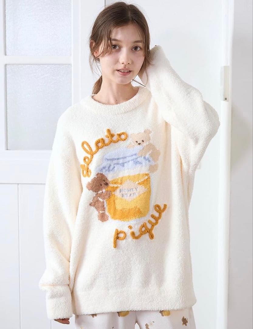 【大人気完売品】ジェラートピケ　ベビモコはちみつベア　プルオーバー　ハニーベア