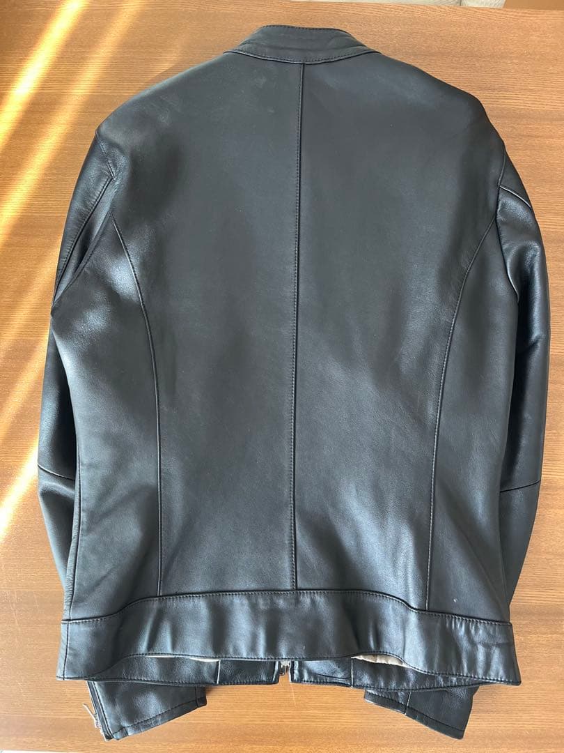 EDFICE シングルライダース　ジャケット　ラムレザー　 S