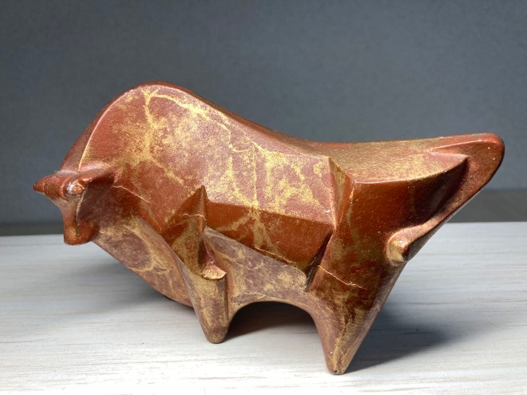 【激レア】三枝惣太郎　干支　牛　鋳鉄製　置物