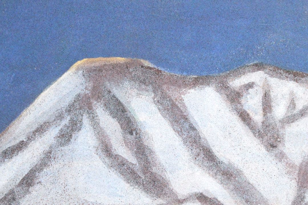 No5300 額装　倉光博之　金銘　「野尻湖」　日本画　6号　風景画　送料無料