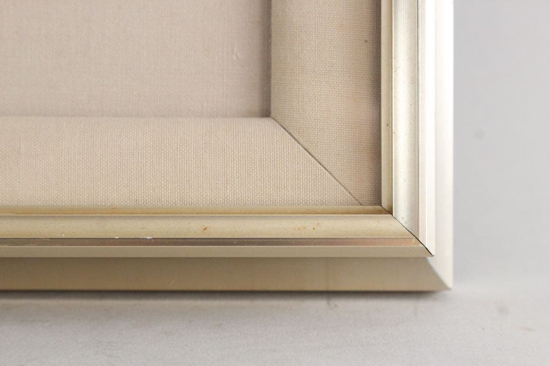 No5300 額装　倉光博之　金銘　「野尻湖」　日本画　6号　風景画　送料無料