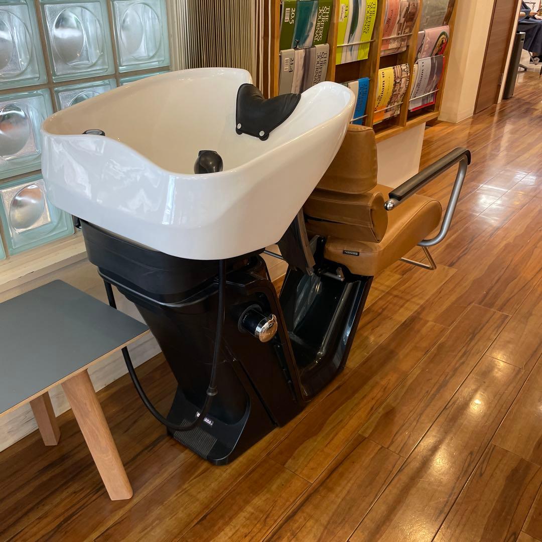 本日最終値引シャンプー台 TAKARA BELMONT希少な別注キャメル合成皮革