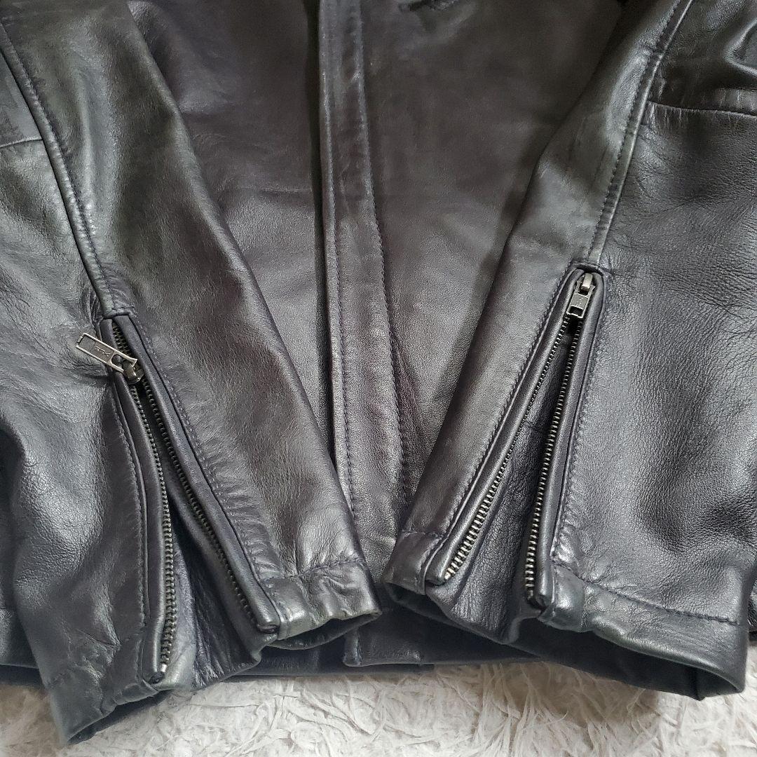 美品 Haruf ハルフ 2way ラムレザー ジャケット ライダース シングル