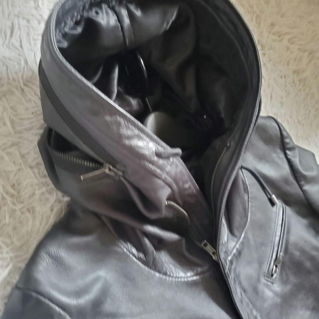 美品 Haruf ハルフ 2way ラムレザー ジャケット ライダース シングル