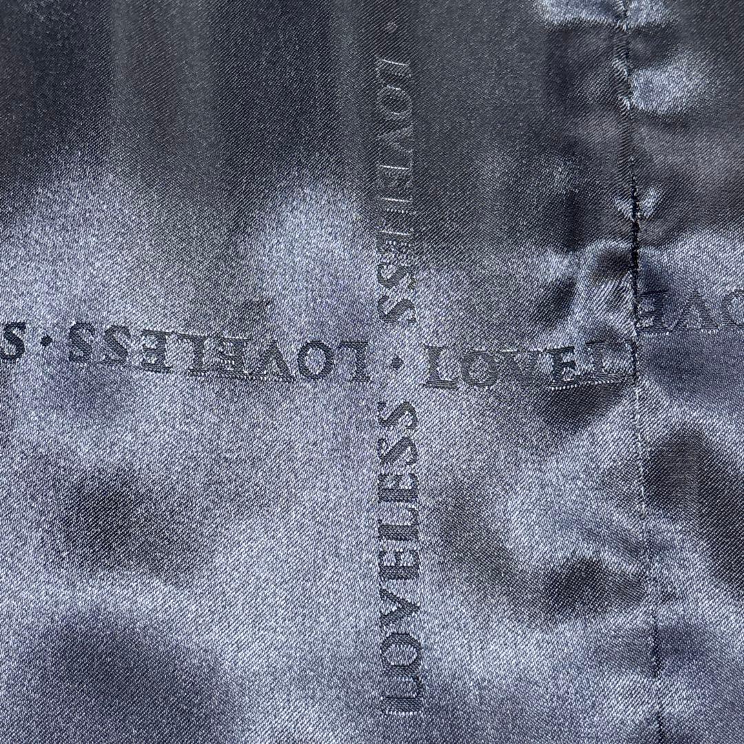 LOVELESS シングルライダース MA-1 羊革 スタッズ ブラック