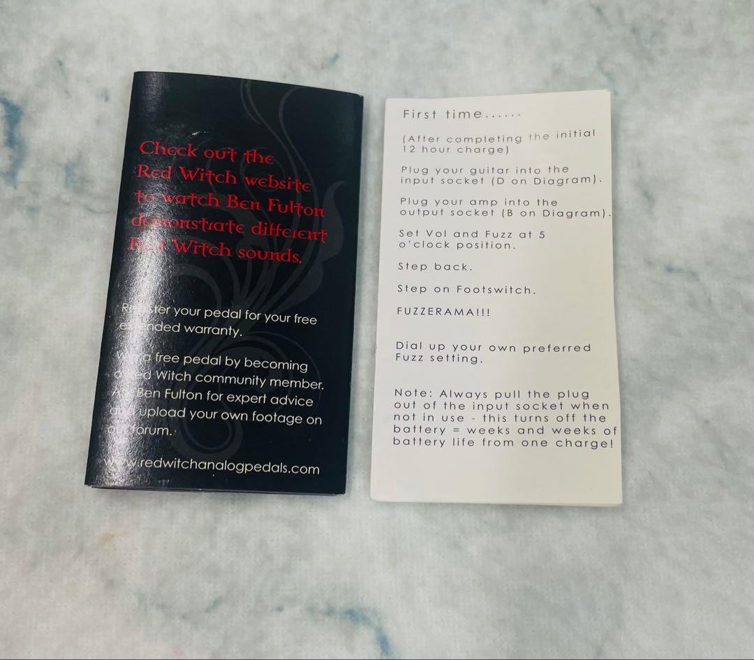 稼働品 RED WITCH レッドウィッチ Ruby Fuzz ファズ 充電式