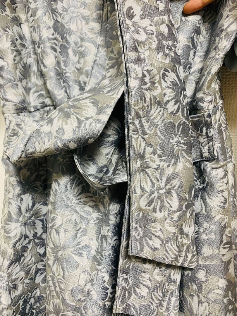 dazzlin シアーベールジャガードワンピース オケージョンドレス グレー M