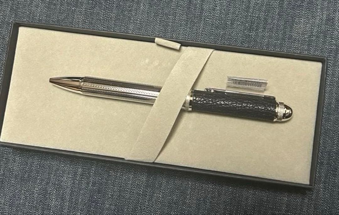 プラチナ ダブル3アクション　ゴートシュリンク 本革巻