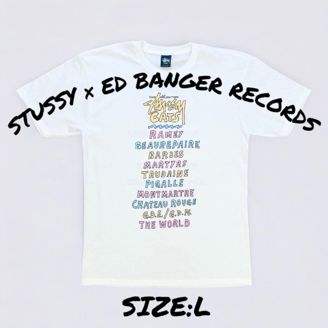 【デッドストック】ステューシー × エド・バンガー・レコード コラボＴ　Lサイズ