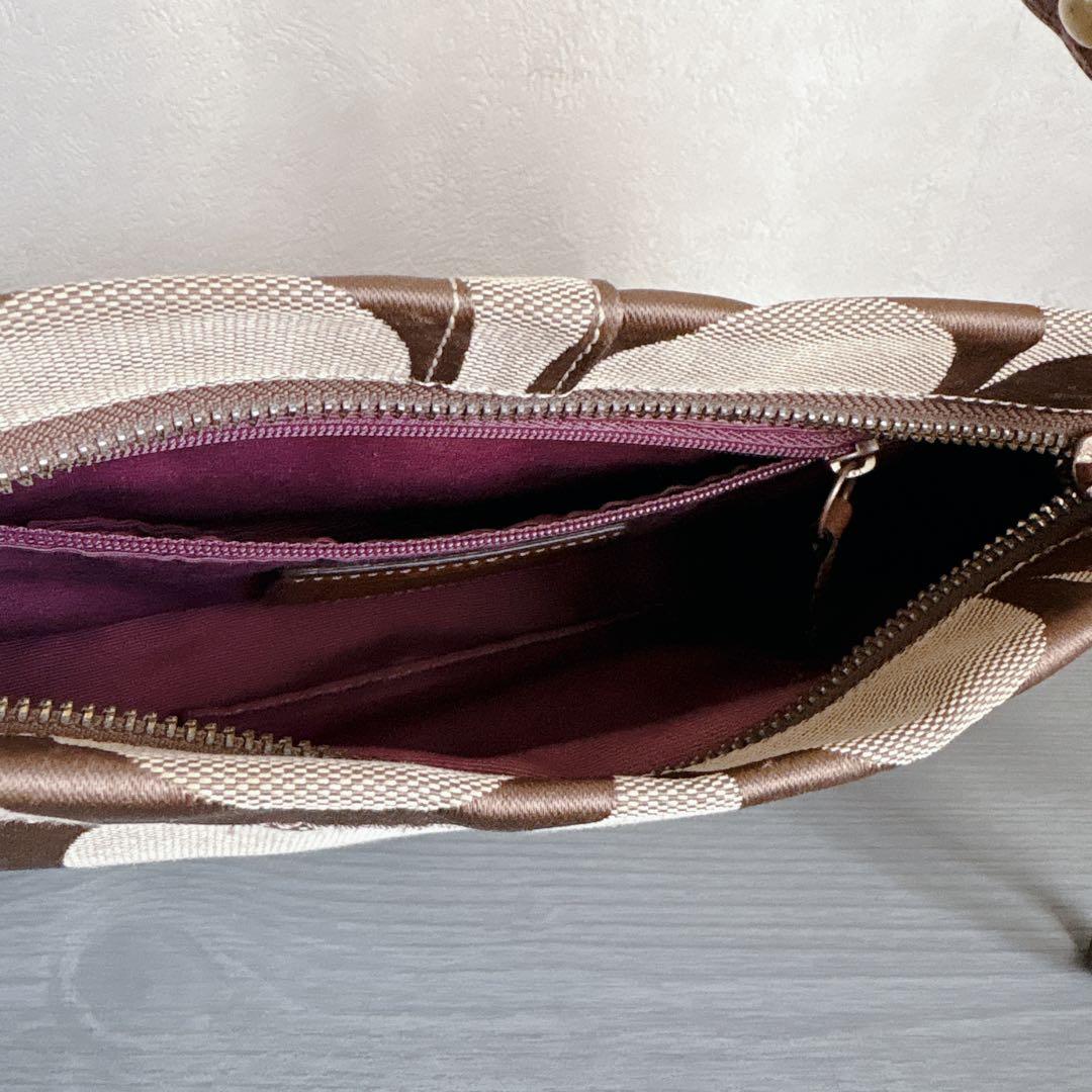 【美品】COACH シグネチャー y2k ワンショルダー 肩掛け ブラウン