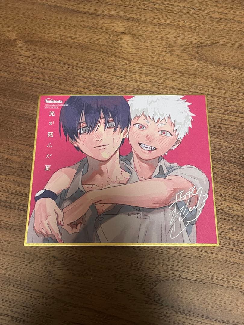 希少【光が死んだ夏】色紙 メロンブックス　特典