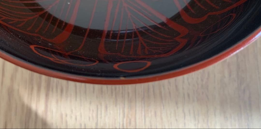 吉野塗　時代物　木芙蓉文のお椀3客　検懐石道具吉野塗　飯碗　吸物椀　珍品　蓋皿