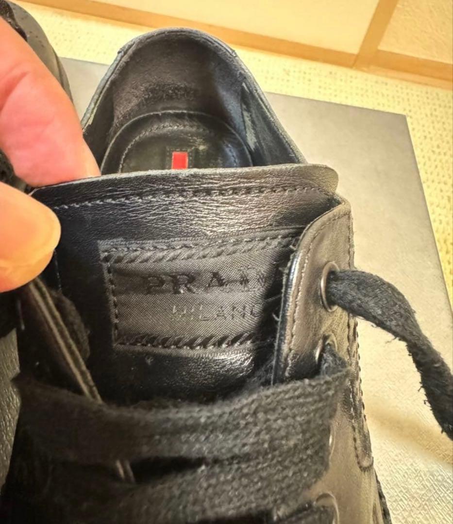 PRADA プラダ　レザー　シューズ　ブラック　UK7