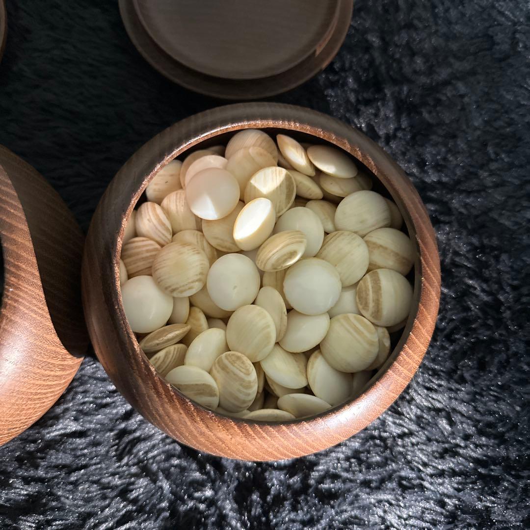 囲碁 碁石 蛤 天然素材 那智黒 厚さ5mm程度