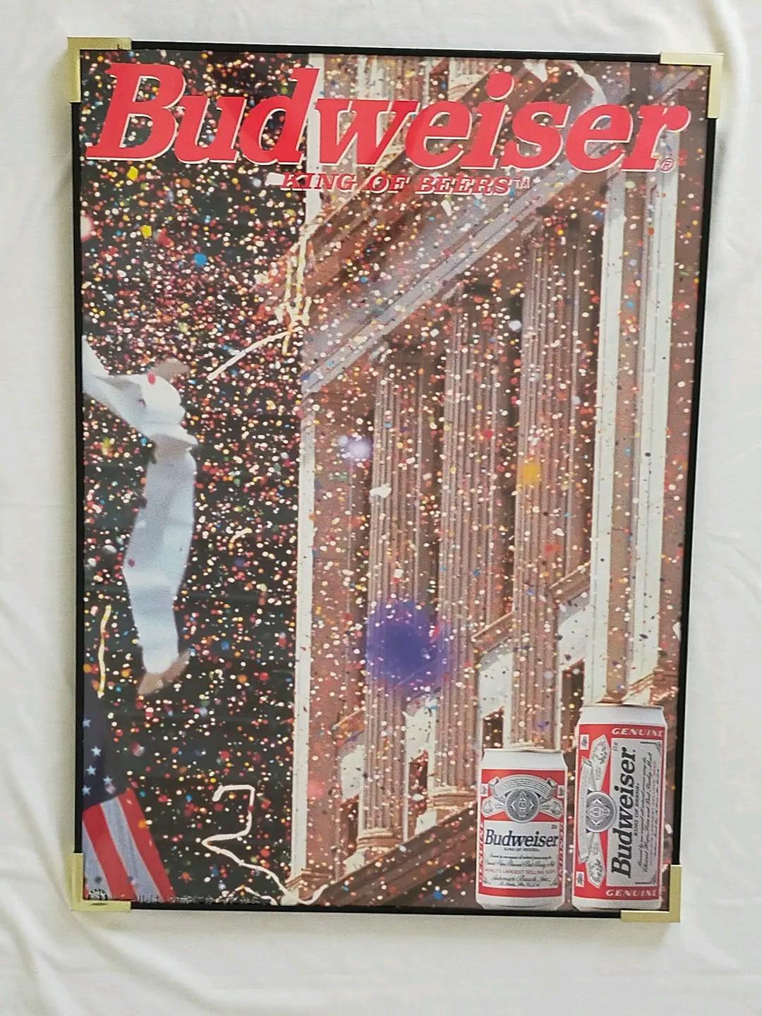 バドワイザーポスター　52cm×72cm　非売品　額縁付