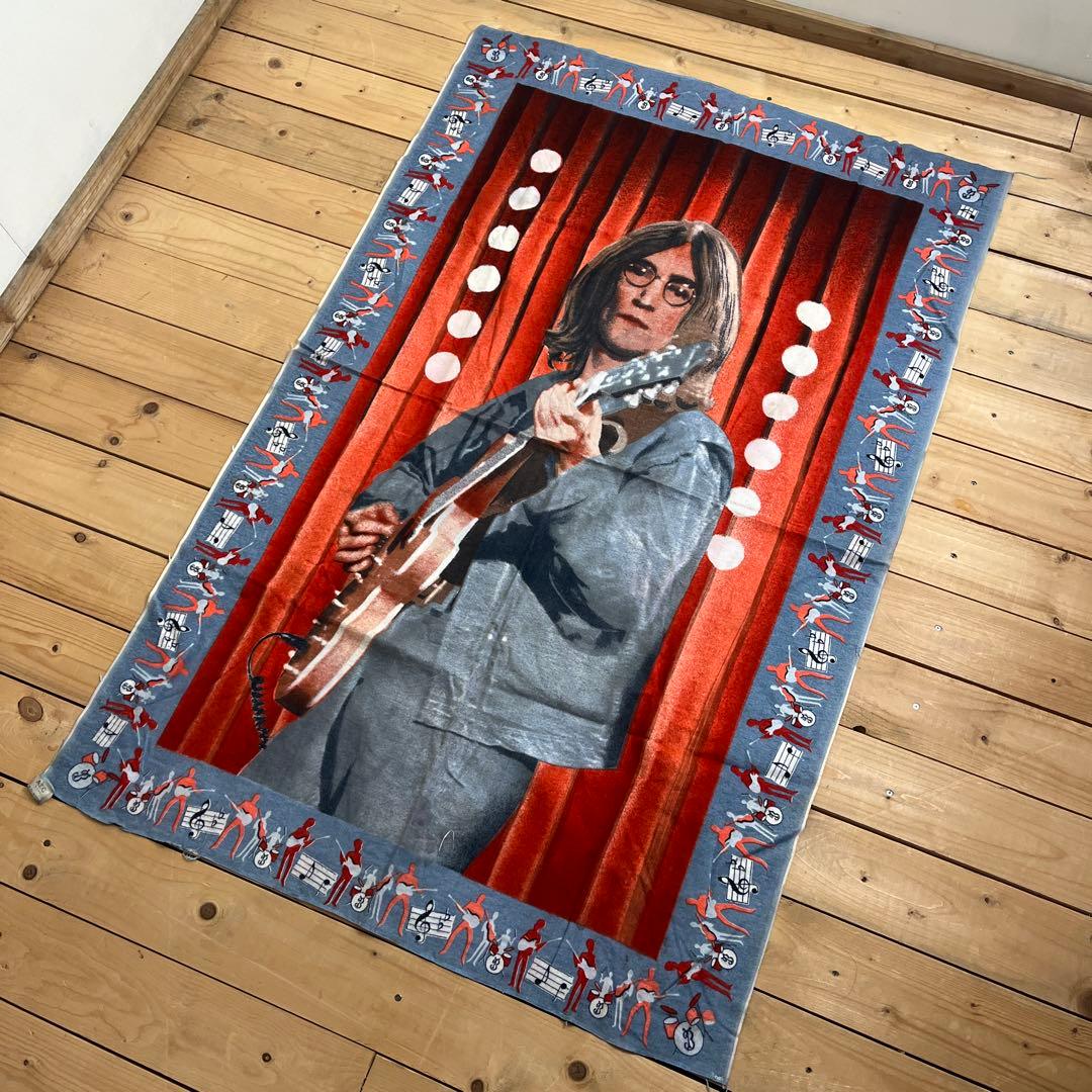 70sビンテージ品◾️ジョンレノン 大判サイズ タペストリー 布 ファブリック