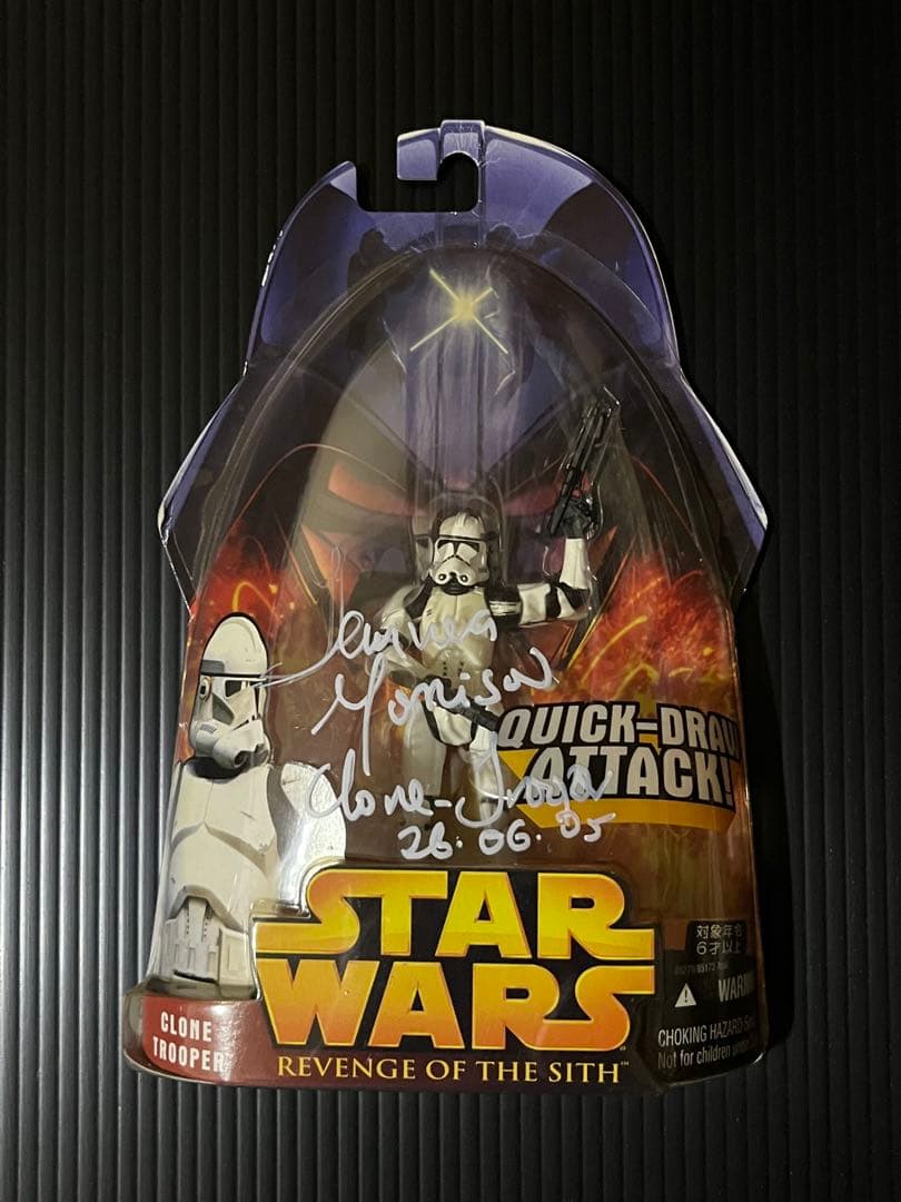 スターウォーズ フィギュア クローントゥルーパー テムエラモリソン氏 直筆サイン