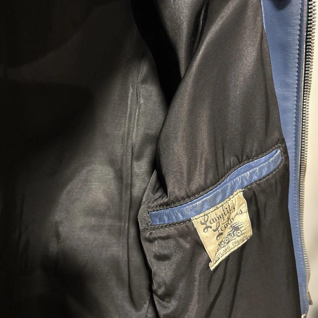 60〜70s ラングリッツレザー キャスケード ビンテージライダース　青