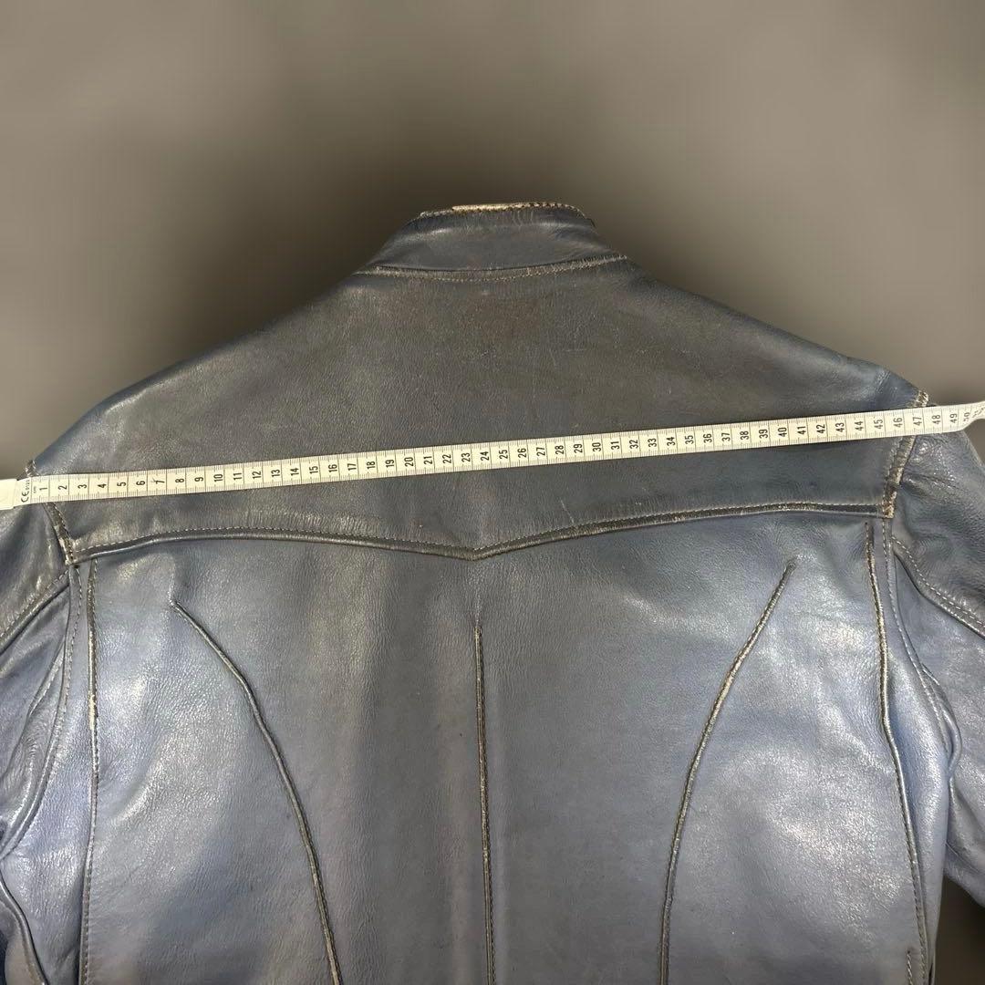 60〜70s ラングリッツレザー キャスケード ビンテージライダース　青