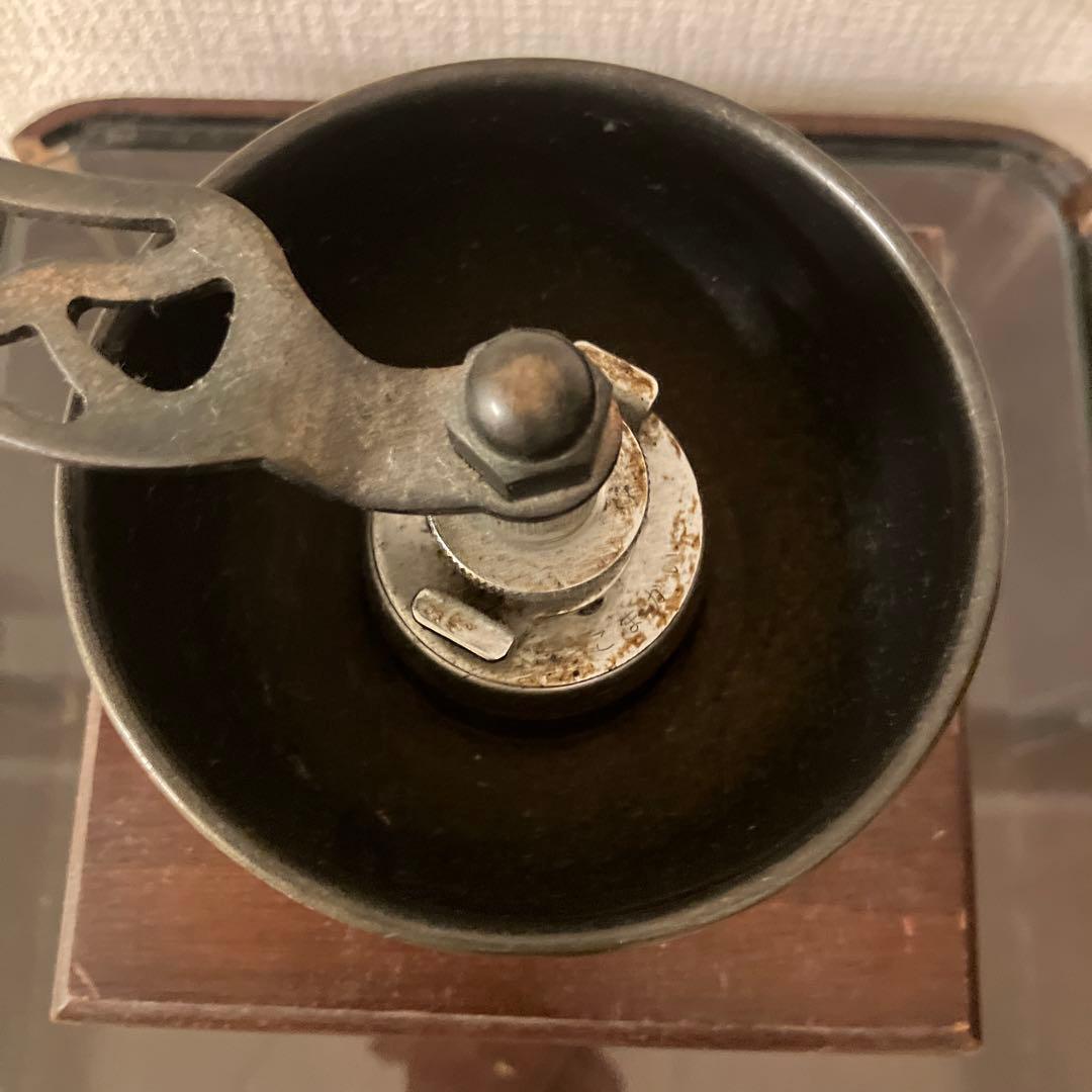 アンティーク　レトロ　長椅子　バーチェア　サイドテーブル　コーヒーミル　5セット