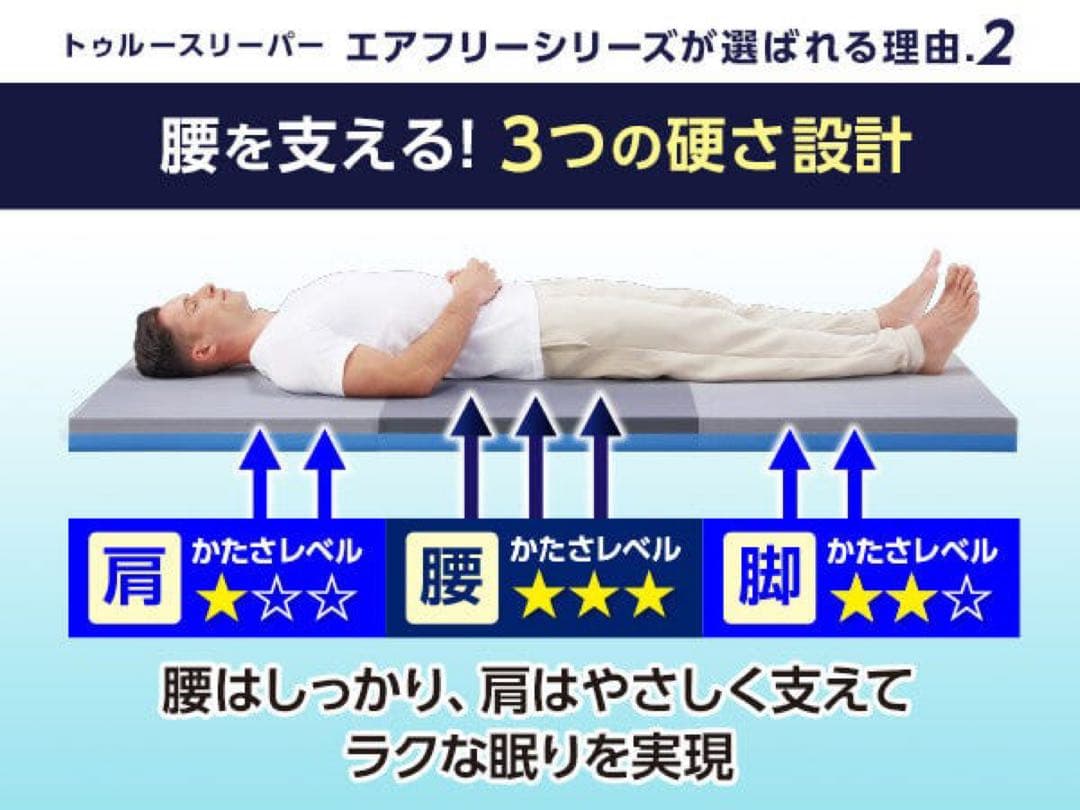 新品未使用トゥルースリーパーエアフリー三つ折りタイプ